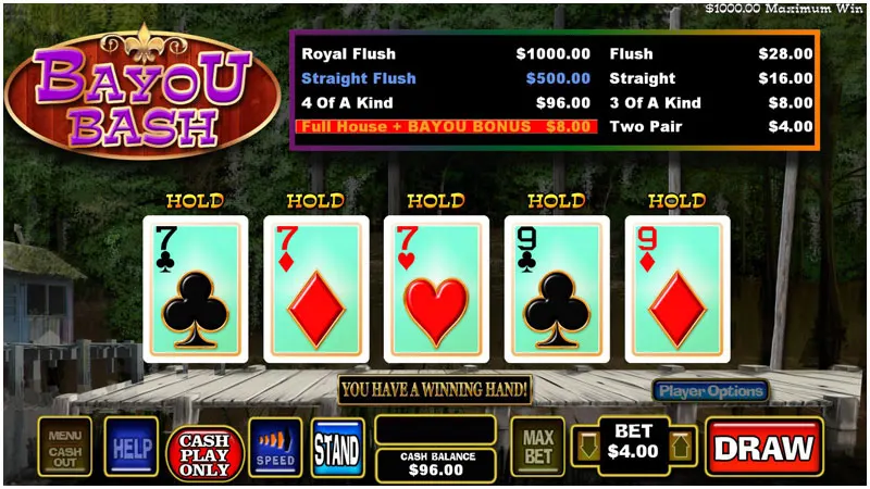 Bayou Bash Poker — Grand Vision Gaming