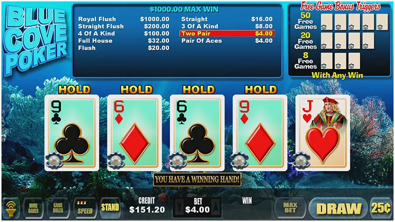 Blue Cove Poker — Grand Vision Gaming