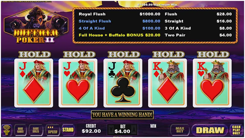 Buffalo Poker II — Grand Vision Gaming