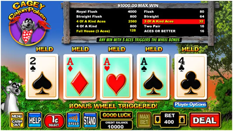 Cagey Cajun Poker — Grand Vision Gaming