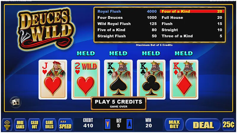 Deuces Wild Poker — Grand Vision Gaming