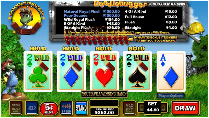 Doodlebugger Poker — Grand Vision Gaming