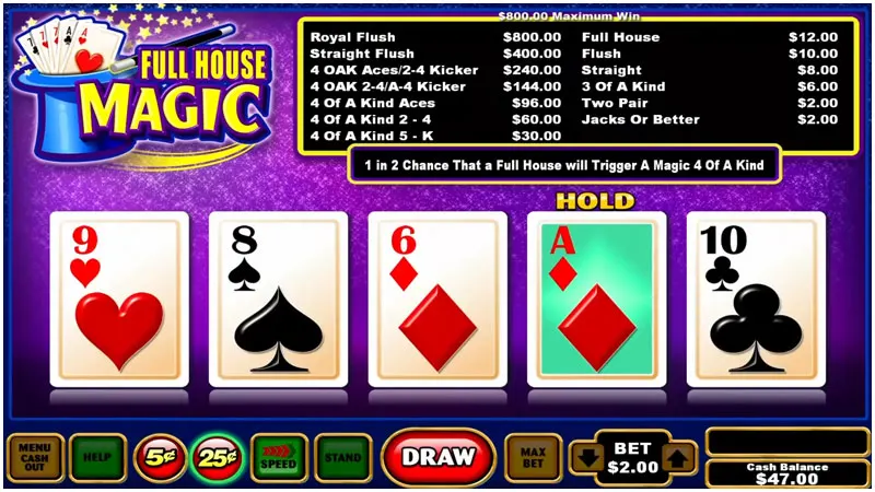 Full House Magic Poker — Grand Vision Gaming
