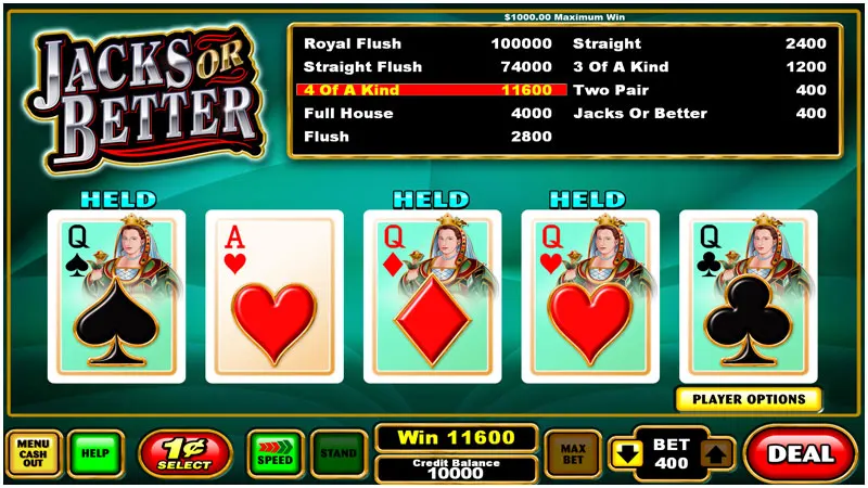 Jacks Or Better Poker — Grand Vision Gaming