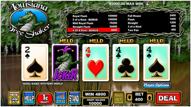 Louisiana Tree Shaker Poker — Grand Vision Gaming