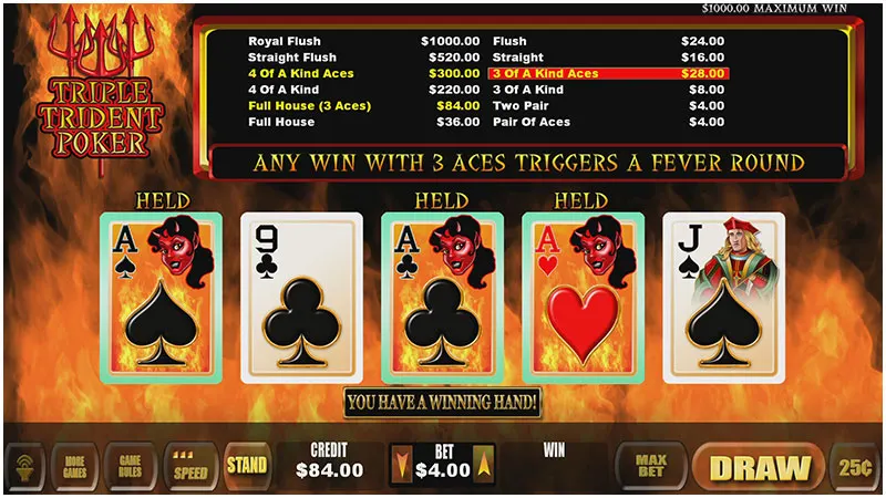 Triple Trident Poker — Grand Vision Gaming