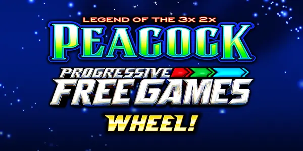 Progressive Free Games Bonanza 3x 2x Legend of the Peacock Wheel — IGT